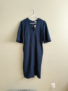 New ASOS Blue V-neck Midi Dress